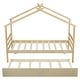 preview thumbnail 11 of 36, Kids and Baby Twin Size House-shaped Platform Bed with Pull-out Trundle