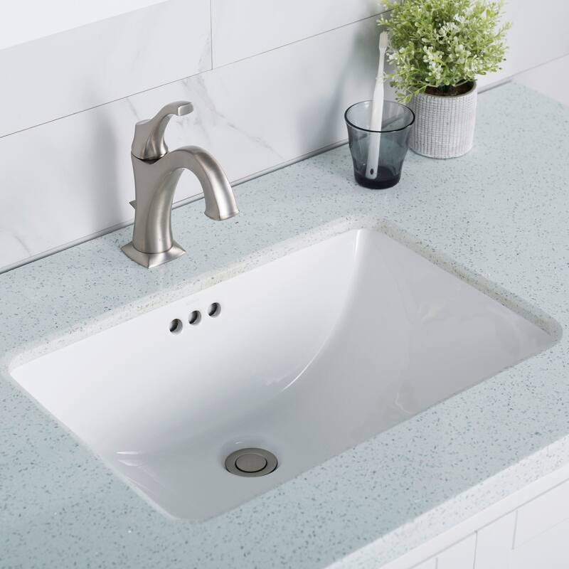Kraus Pack of (2) Elavo 21" Rectangular Ceramic Undermount Bathroom