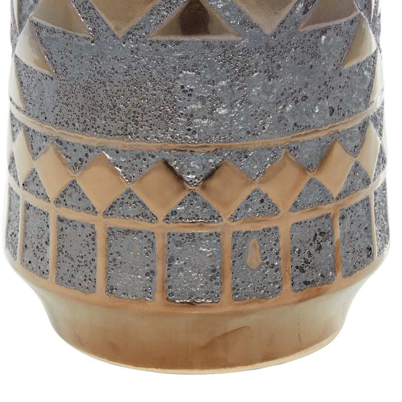 Gold Porcelain Ceramic Tribal Decorative Vase