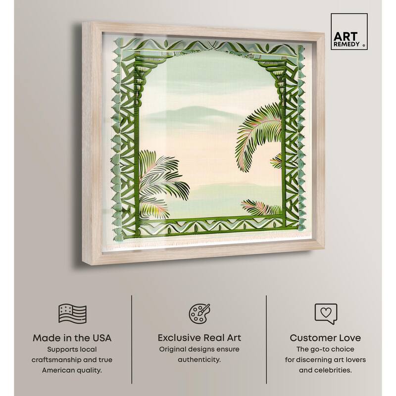 Palm View Vista Shadowbox by Art Remedy