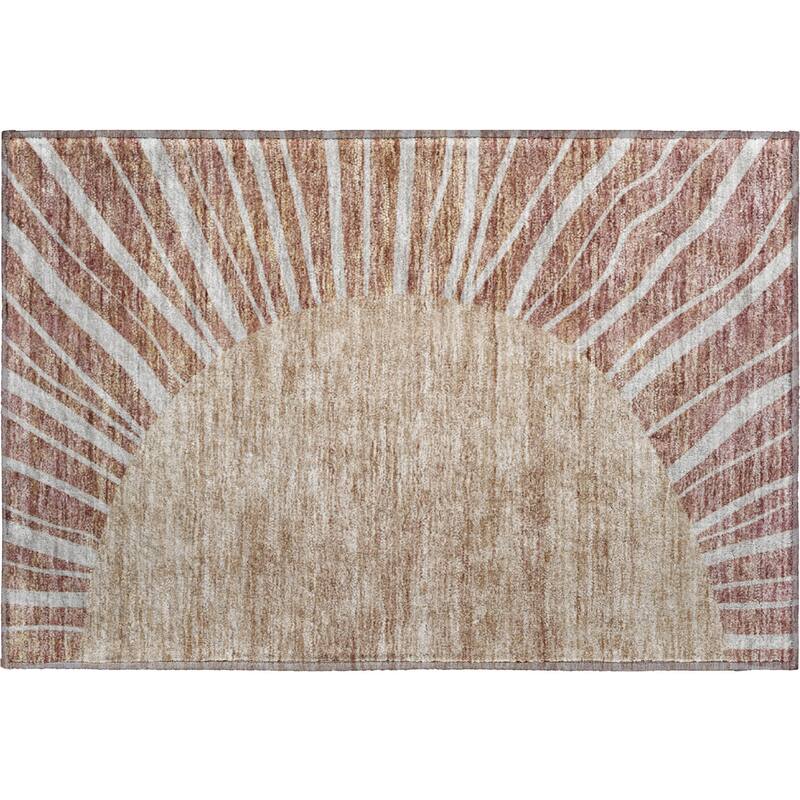 Premium Washable Super Soft Contemporary Rays Mayfield Rug