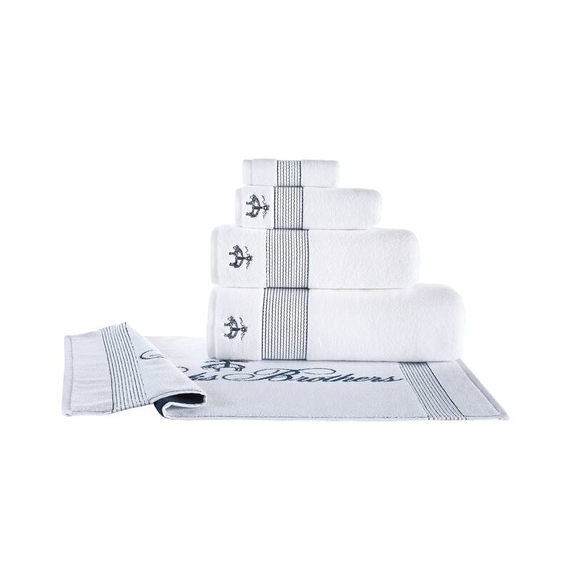 Brooks Brothers Rope Stripe Border 6 pcs Towel Set