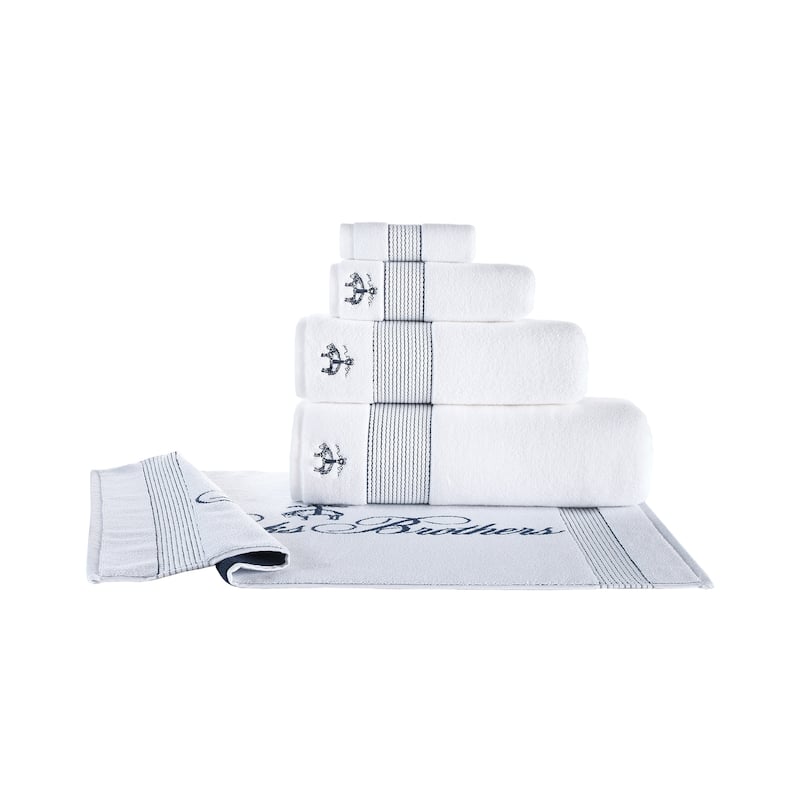 Brooks Brothers Rope Stripe Border Bath Sheet