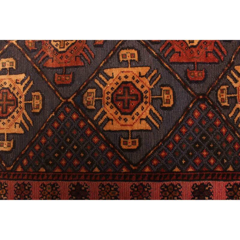 ECARPETGALLERY Hand-knotted Teimani Dark Navy Wool Rug - 2'9 x 4'7