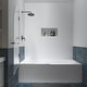 preview thumbnail 32 of 35, FELYL 34" W x 58" H Hinged Frameless Tub Door with Heat Soaking Process and Protective Coating Clear Glass