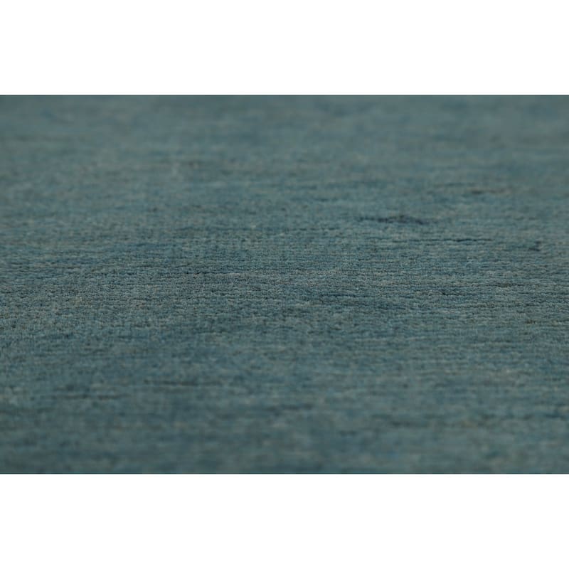 Modern Blue Gabbeh Oriental Area Rug Handmade Wool Carpet - 4'10" x 6'6"