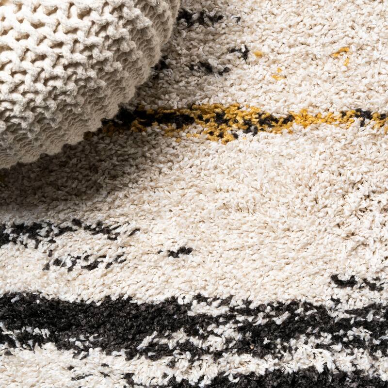 JONATHAN Y Soller Modern Bold Strie' Shag Area Rug