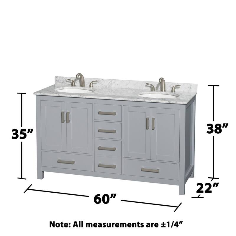 Wyndham Collection Sheffield 60" Freestanding Vanity Set with Hardwood