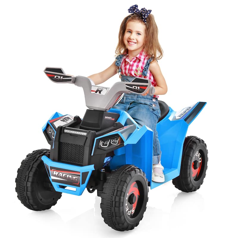 Gymax Kids Electric Ride On ATV Toy 6V Battery Powered Electric - Blue