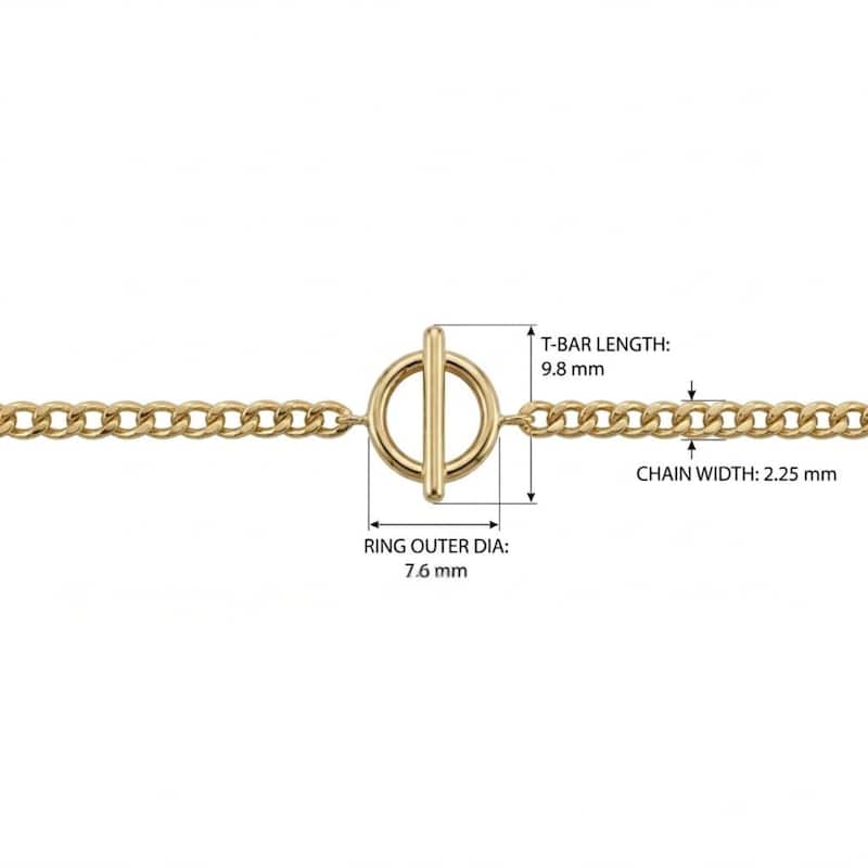 Fremada 10k Yellow Gold Circle & Bar Adjustable Choker Necklace