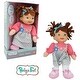 preview thumbnail 5 of 3, Goldberger doll Baby's First Little Talker Brunette with Coral Dress
