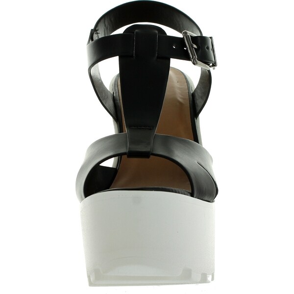 platform lug sole chunky high heel sandals