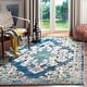 preview thumbnail 5 of 23, SAFAVIEH Madison Anny Boho Medallion Distressed Area Rug 4' x 6' - Navy/Grey - Rectangle