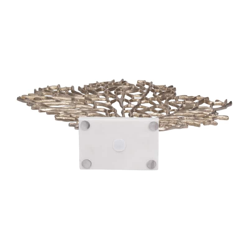 Sagebrook Home Coastal 21" Gold Coral Branch Sculpture - 19" x 4" x 21"