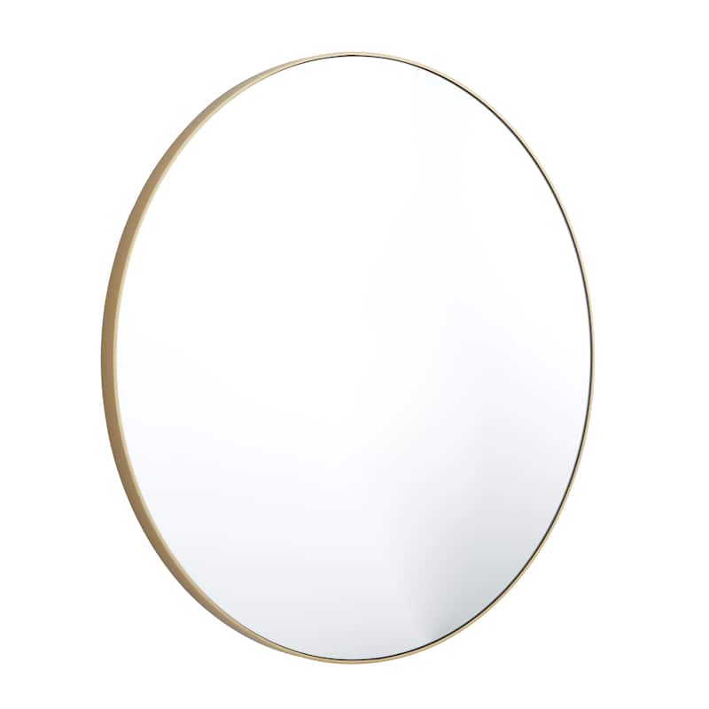 Black, White or Gold Wood Wall Mirror with Thin Frame