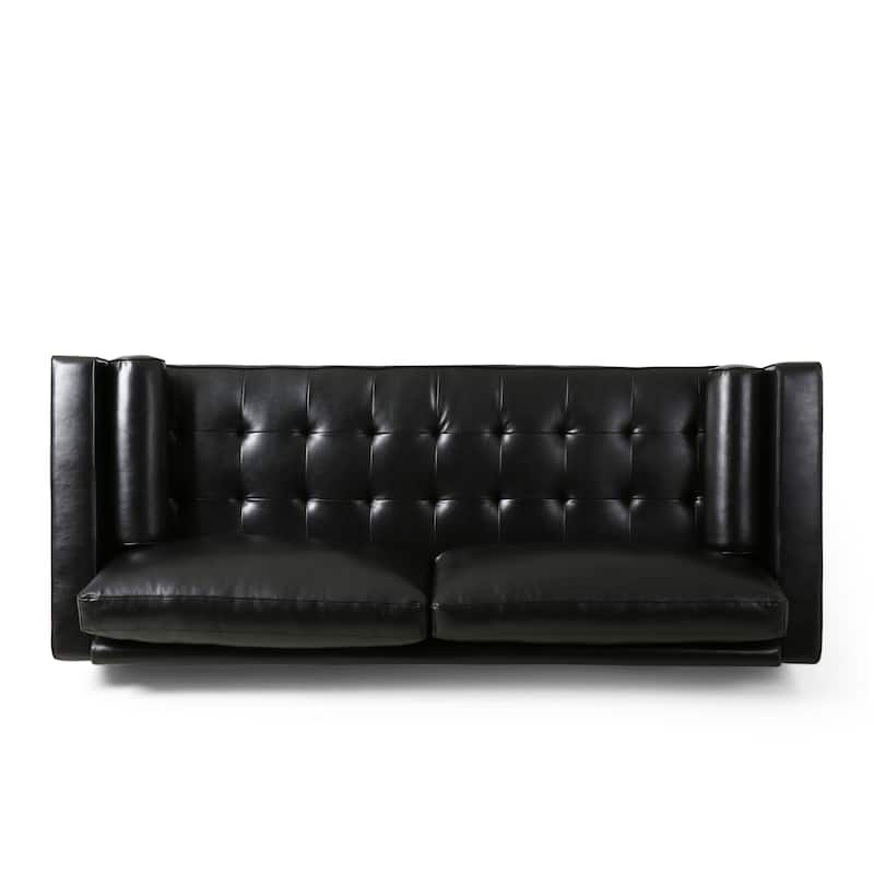 Comfy 3-seat Sofa with Wooden Legs