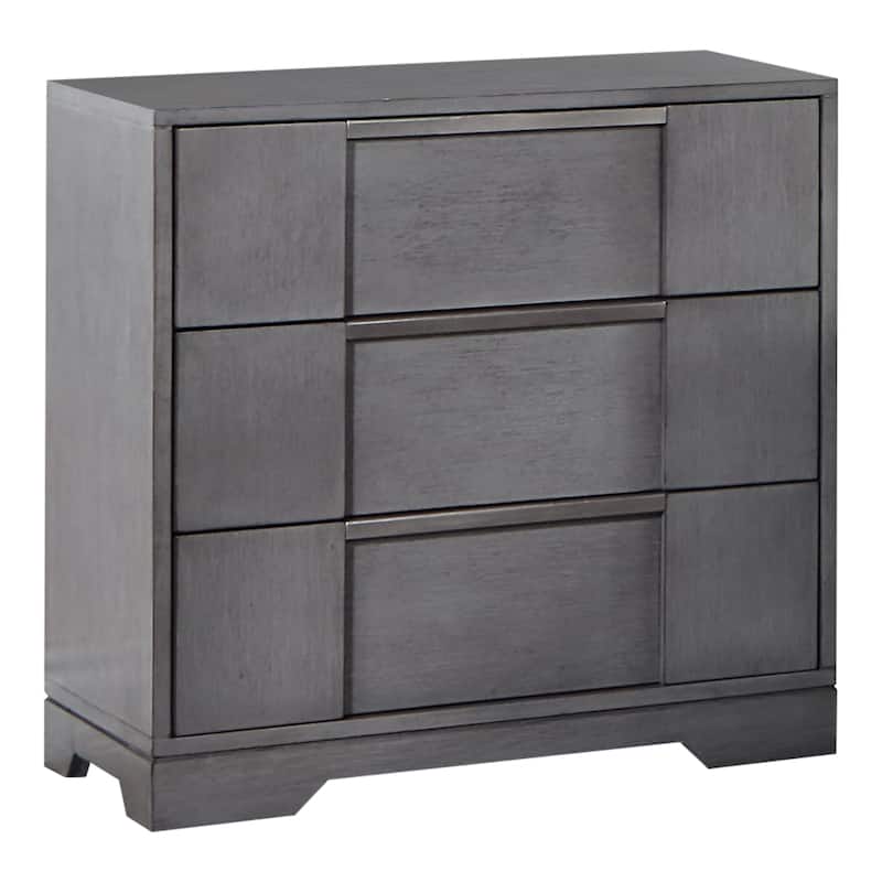 Furniture of America Tona Contemporary 3-Piece Grey Wood Storage Platform Bedroom Set with LED Lights