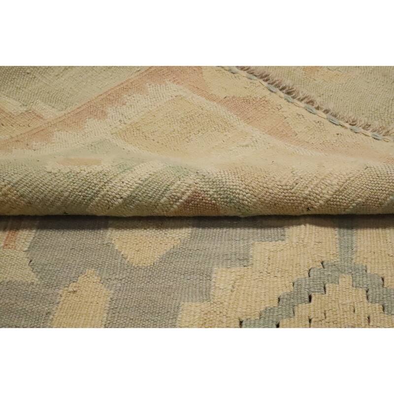 Hand Woven Oriental 100% Wool Carpet Southwestern Tribal Greys & Charcoal Kilim Area Rug - 6' 1'' X 4' 1''