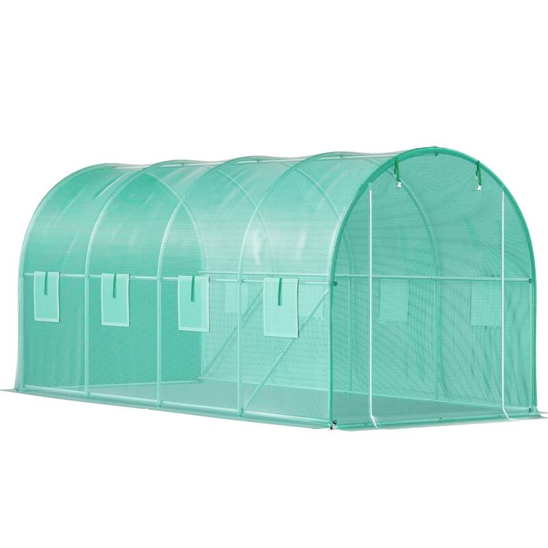 Anmytek Walk-in Tunnel Greenhouse with Zippered Door