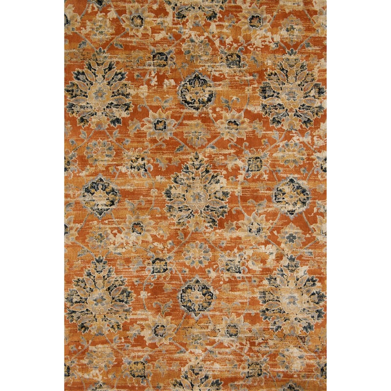 Alexander Home Verona Boho Floral & Botanical Rug - 5' x 7'6" - Rust - Rectangle