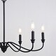 preview thumbnail 3 of 9, Vaxcel Lighting H0298 6 Light 30" Wide Candle Style Chandelier