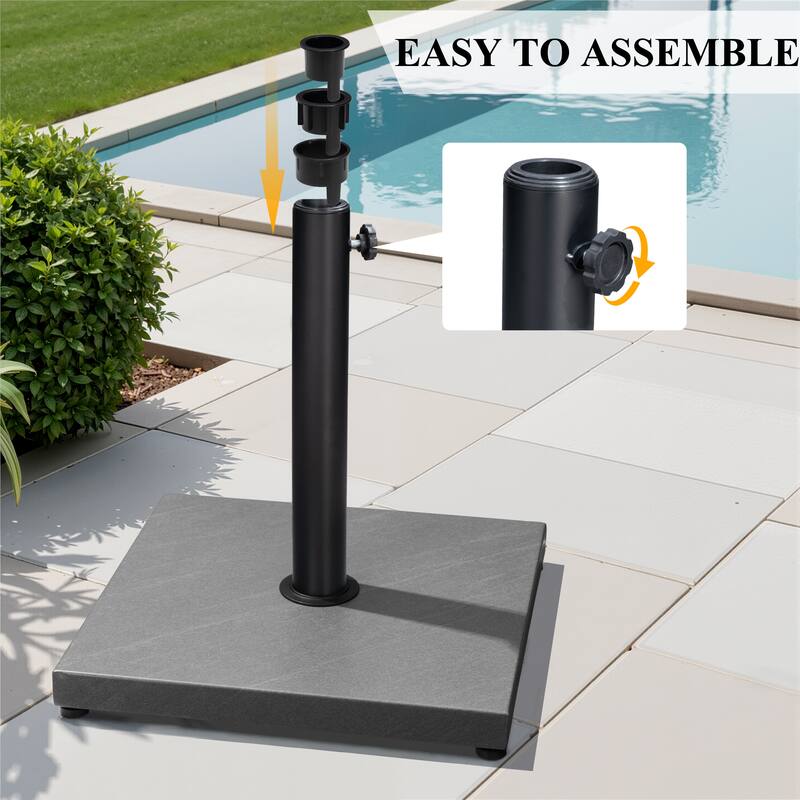 VredHom Outdoor Patio Market Umbrella Square Base Stand
