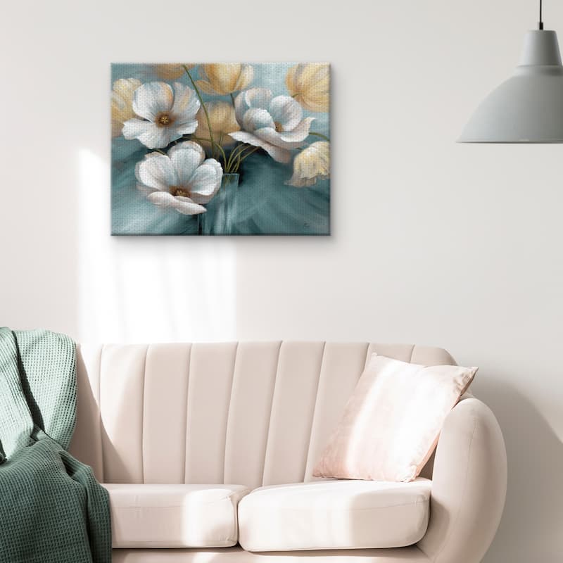 Scent of Summer Teal by Nan Canvas Art Print