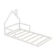 preview thumbnail 21 of 20, Twin Size Wood Floor Bed with House-Shaped Headboard, Natural Finish for a Playful and Modern Bedroom Look