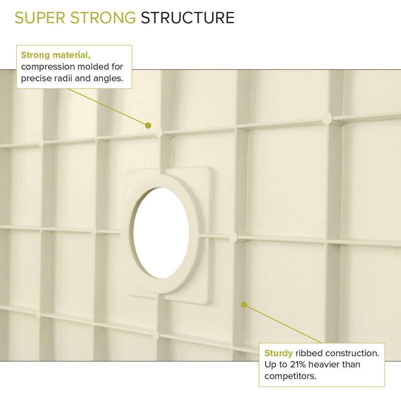 Transolid Low Threshold 34-in L x 48-in W Shower Base with Center Drain - 34-in L x 48-in W - 34-in L x 48-in W