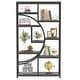 preview thumbnail 18 of 30, Bookshelf 5 Shelf Industrial Etagere Bookcase for Bedroom, Living Room, Home Office