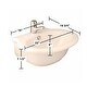 preview thumbnail 3 of 1, Bathroom Vessel Sink Biscuit Colored China Faucet Hole