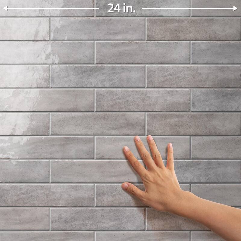 Merola Tile Tribeca Studio Grey Whisper 2-3/8" x 9-5/8" Porcelain Wall Tile