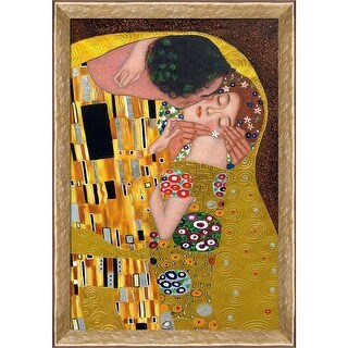 Gustav Klimt 'The Kiss' (Luxury Line) Hand Painted Oil Reproduction ...