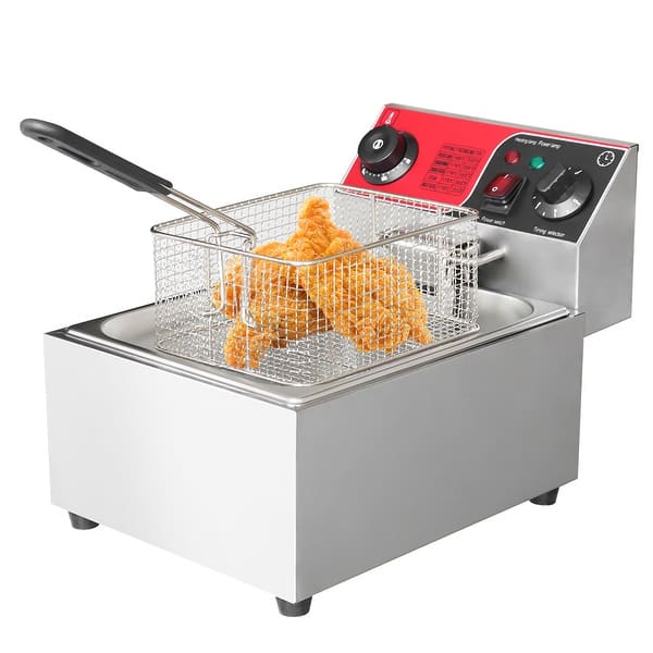 Deep Fryer With 2 baskets, Electric Deep Fryer 12.7QT/12L Capacity for  Small Bussiness, Stainless Steel Double Deep fryer for French Fries Home