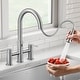 preview thumbnail 57 of 86, KRAUS Oletto Bridge Kitchen Faucet with 2-Function Pull-Down Sprayhead