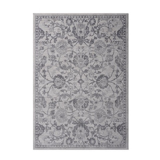 LOOM & LUXE Collection Grey/Silver/Oriental Non-Shedding Area Rug