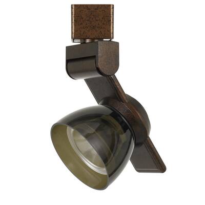 12W Integrated LED Track Fixture with Polycarbonate Head, Bronze and Black