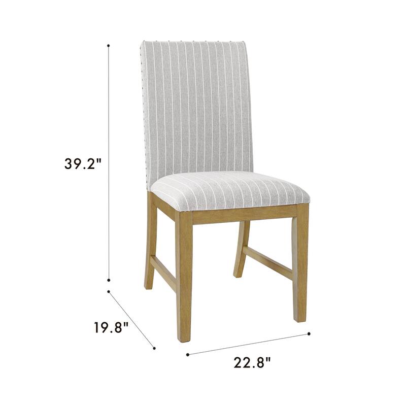 HomePop Upholstered Wood Apron Dining Chair - Set of 2