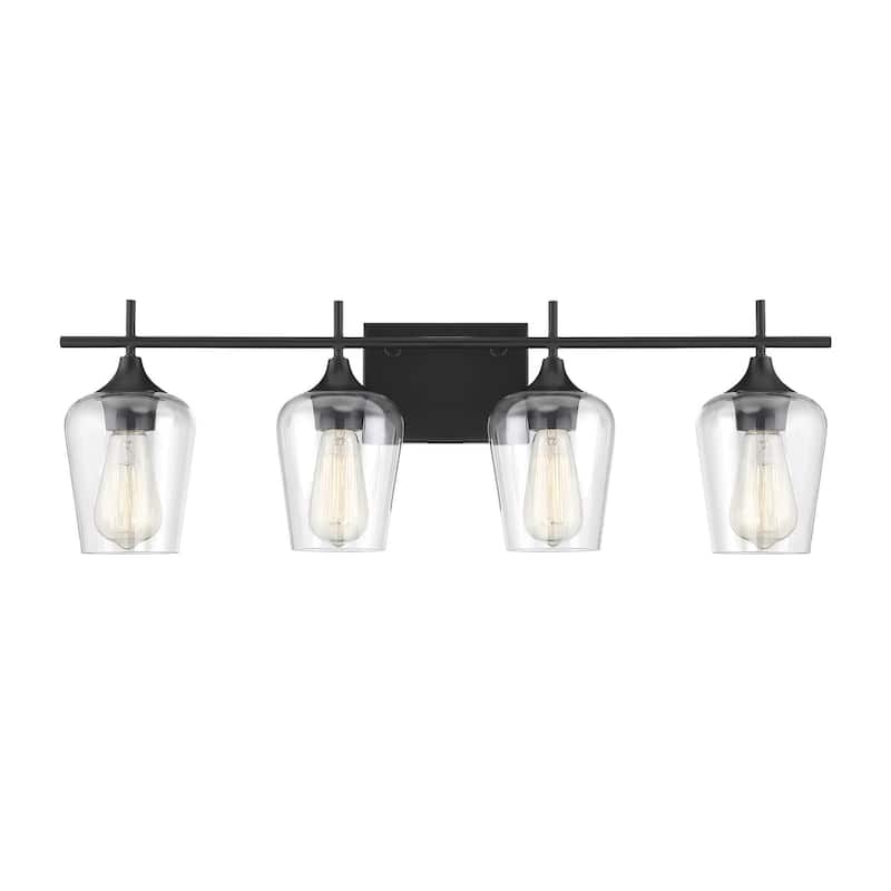 Savoy House Octave 4 Light 29" Wide Bathroom Vanity Light - Black