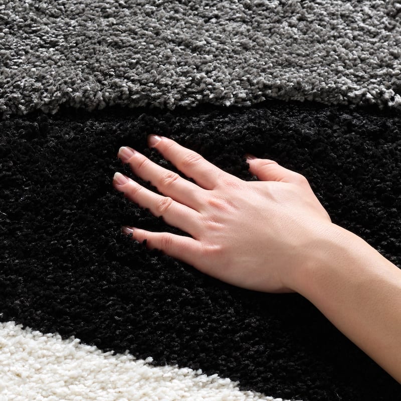 SAFAVIEH Florida Shag Melahat Abstract Wave 1.2-inch Thick Rug