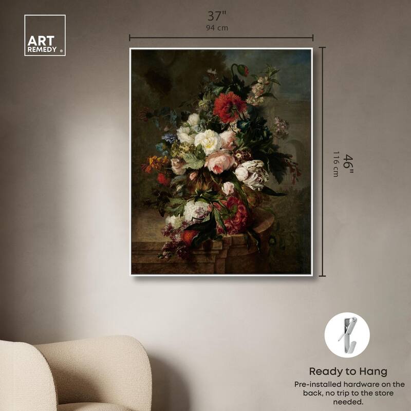 Still Life with Flowers 1789 Canvas by Art Remedy