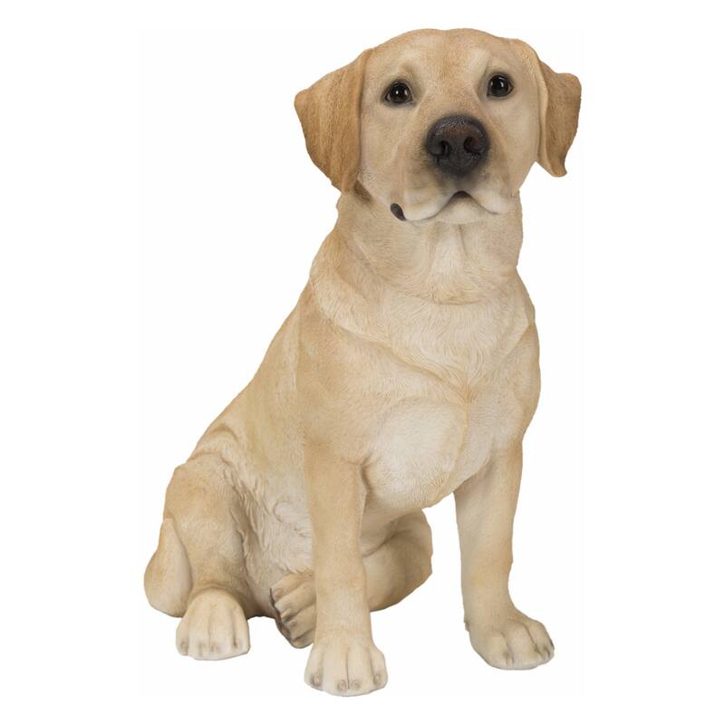 9.5" Sitting Labrador Outdoor Garden Statue