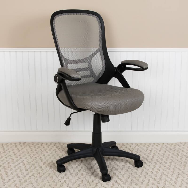 High Back Mesh Ergonomic Swivel Office Chair - Light Gray
