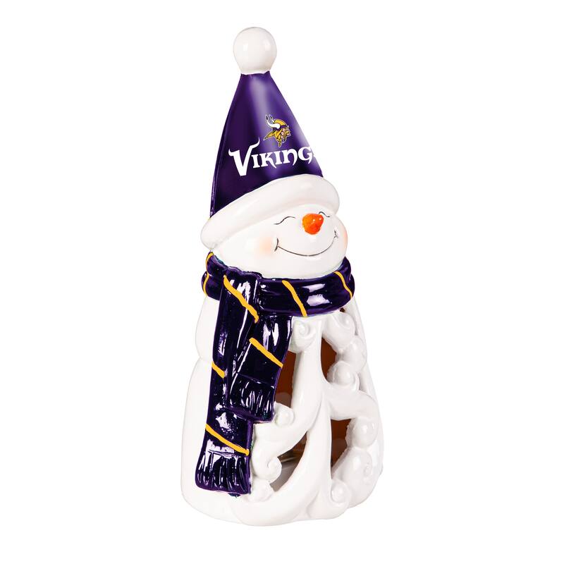 Minnesota Vikings Snowman LED Garden Statuary, 8"