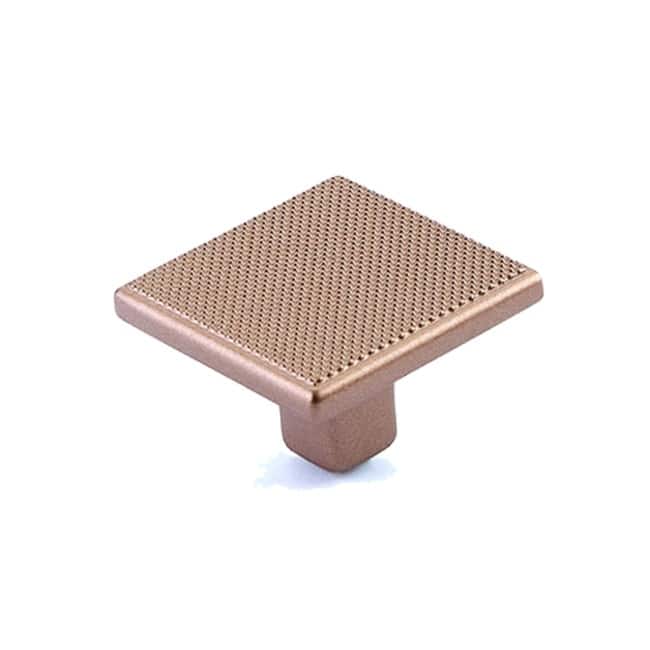 Schaub and Company Quadrato 1-3/8" Industrial Modern Diamond Knurled - Satin Bronze