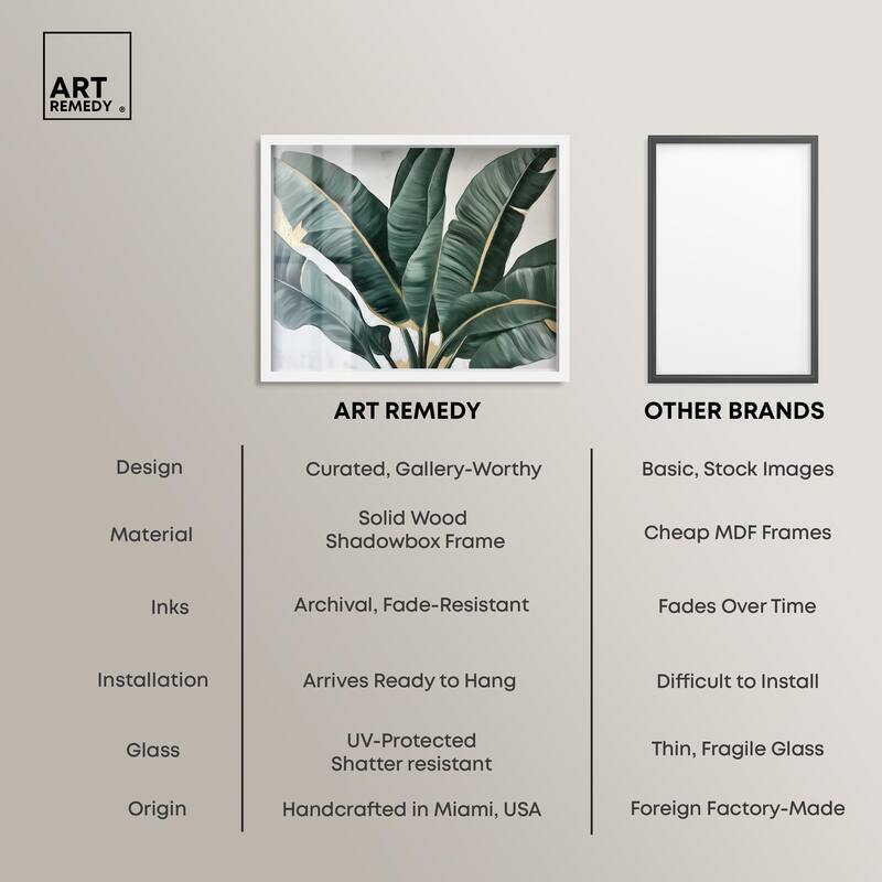 Jungle Jewel Jade II Shadowbox by Art Remedy