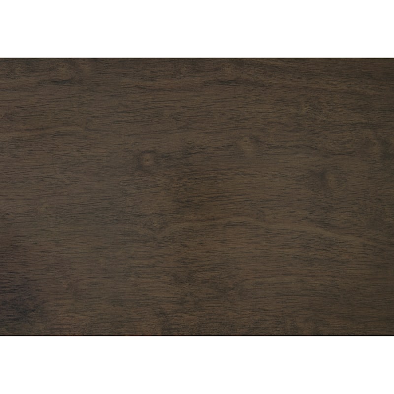 Classic Dark Walnut King Bed - Solid Rubberwood Frame with Headboard & Footboard