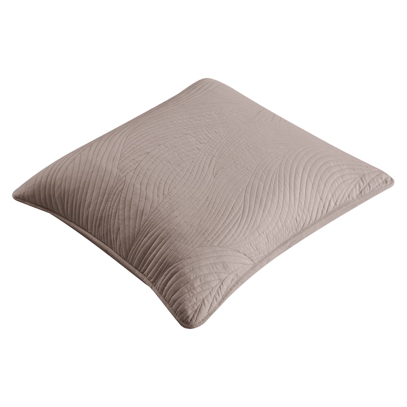 Brielle Stream Embroidered Euro Sham Cover