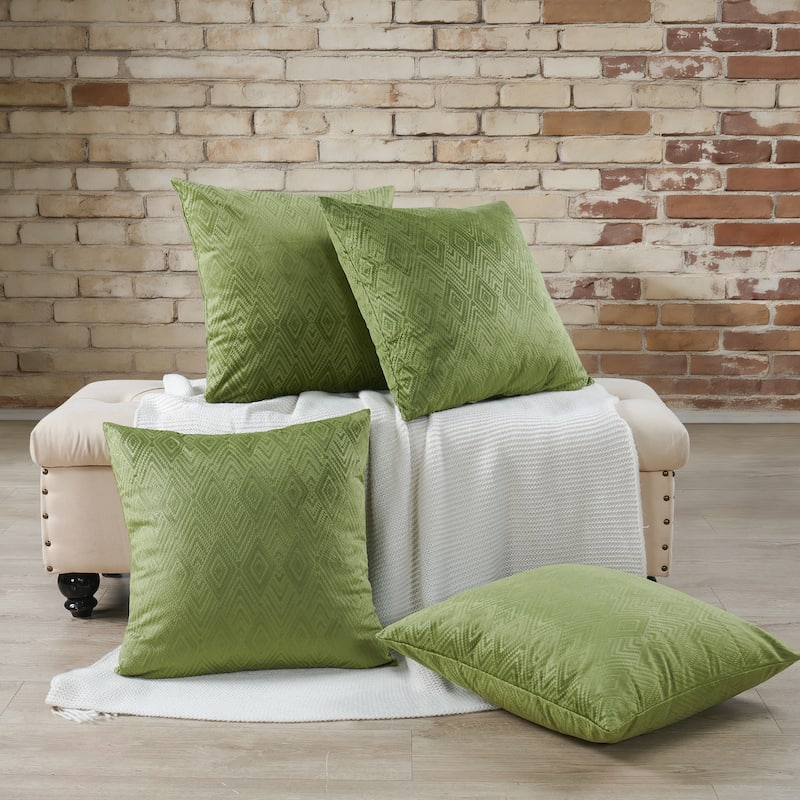 Tonopah Ikat Velvet Throw Pillow Cover Set, NO INSERT