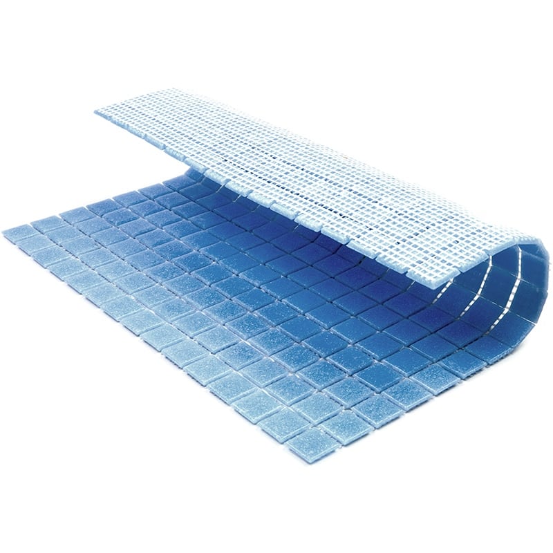 Apollo tile 12" x 12" Dune Glossy Maximum Blue Glass Tile (20 sq ft/case) - 20 Pack